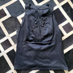 Tara Jarmon black satin tank X-Small